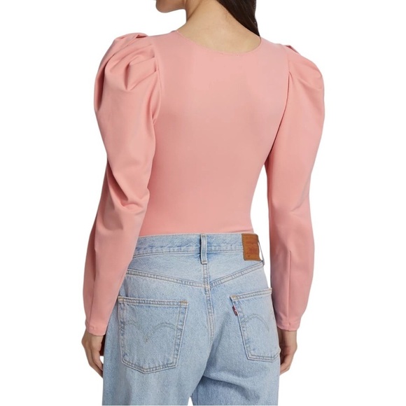 Free People Intimately Va Va Voop Deep V-Neck Puff Long Sleeves Bodysuit Sz XS - Picture 6 of 14